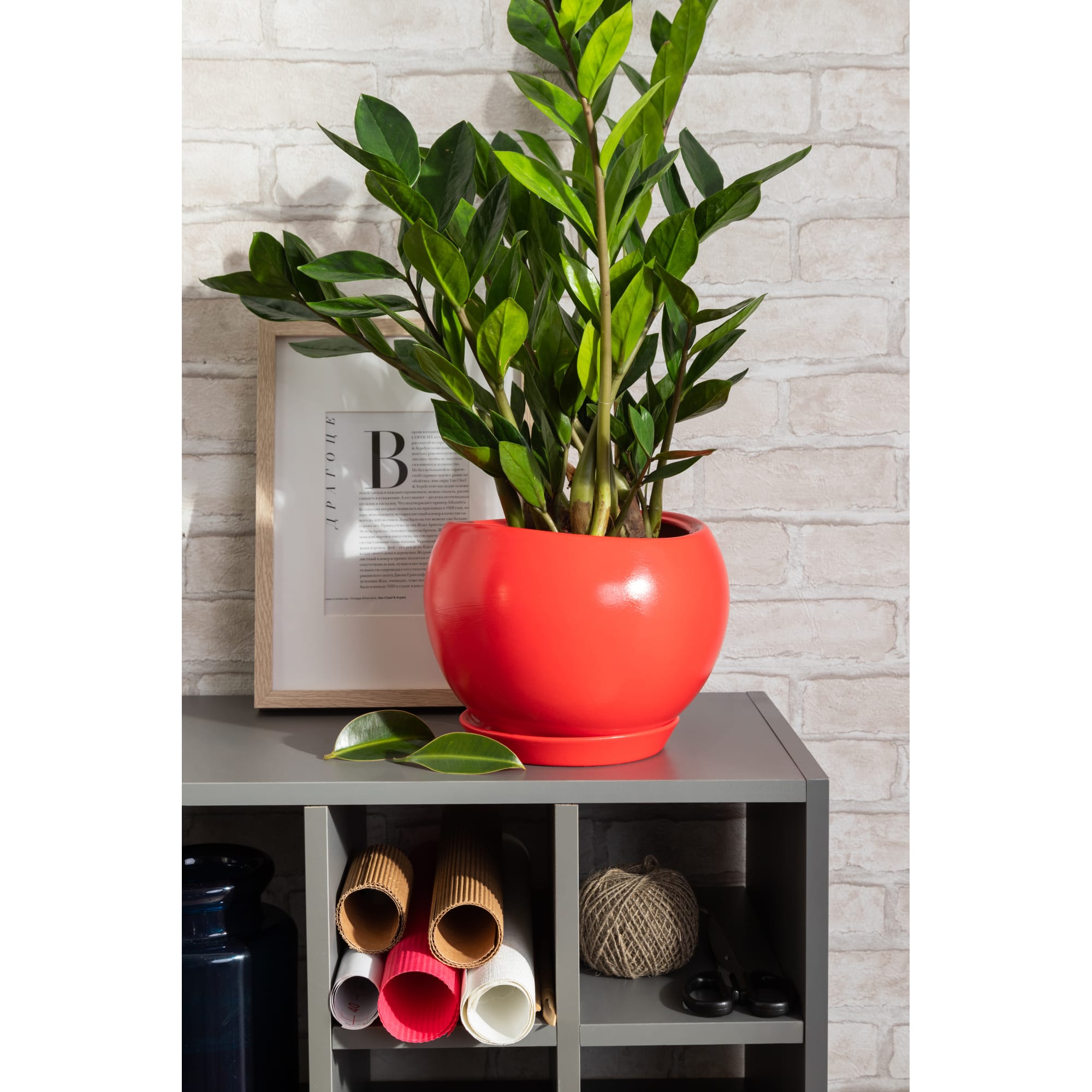 81932587 Горшок цветочный ø28 h24.5 см v15 л керамика красный Адель Santreyd - Вид №3