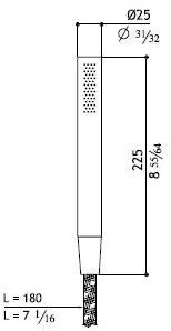 MGS Ручной душ из нержавеющей стали со шлангом Accessori per bagno sun-id-1353015 - Вид №2