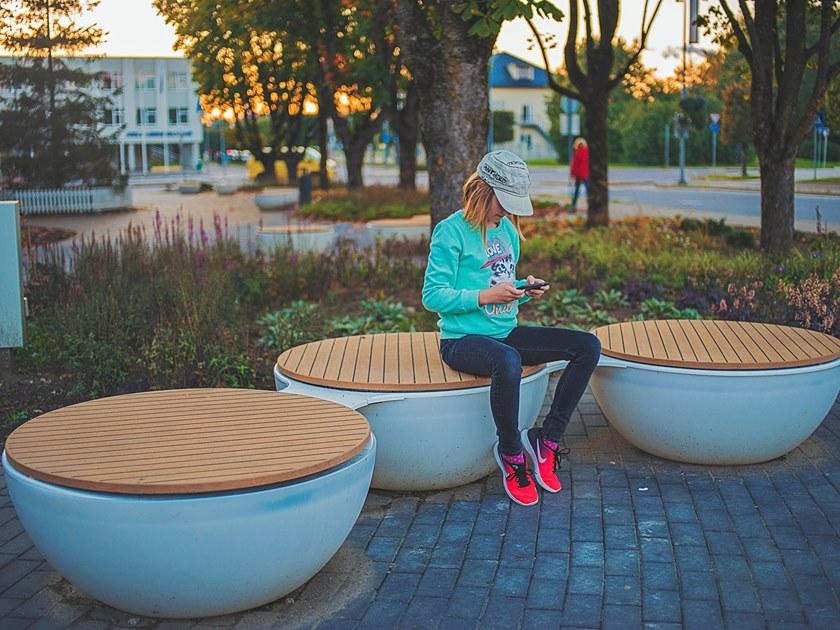 Väliala Круглая скамья из тика без спинки sun-id-1438892 - Вид №2