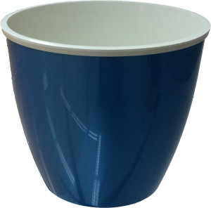 120-9* Горшок д. цветов Les Couleurs_6,5л(3,8л)120-9 Синий/крем. Цветочная коллекция
