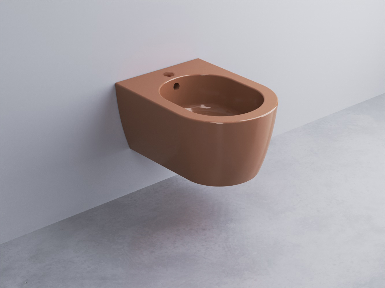 SMBSR-NI Биде подвесное с одним отверстием под смеситель, в комплекте с крепежами Mini 48 cielo Smile Ceramica Cielo