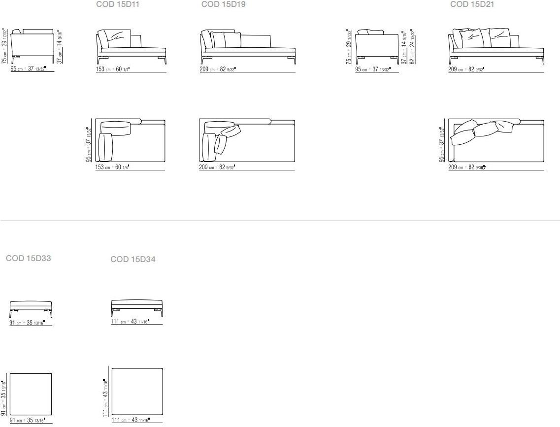 Flexform 3-х местный тканевый диван Feel good sun-id-1431715 - Вид №7