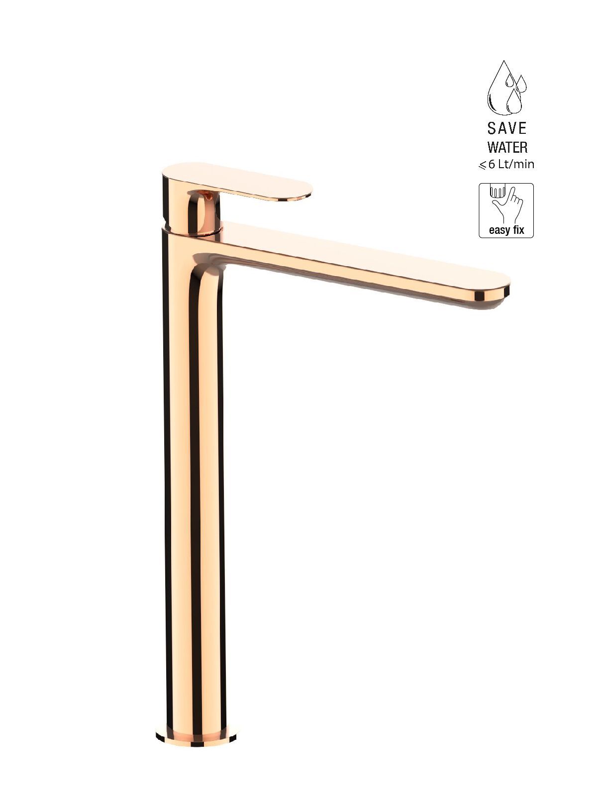 Высокий смеситель для раковины без слива Rubinetterie Frattini Lea ARCH-00096763 - Вид №13