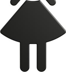 801.91B020 значок женщина HEWI Türzubehör  - Вид №5