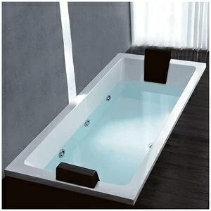 Ванна Gruppo treesse Quadra 199 V0737-DX белая с гидромассажем прямоугольная встроенная правая