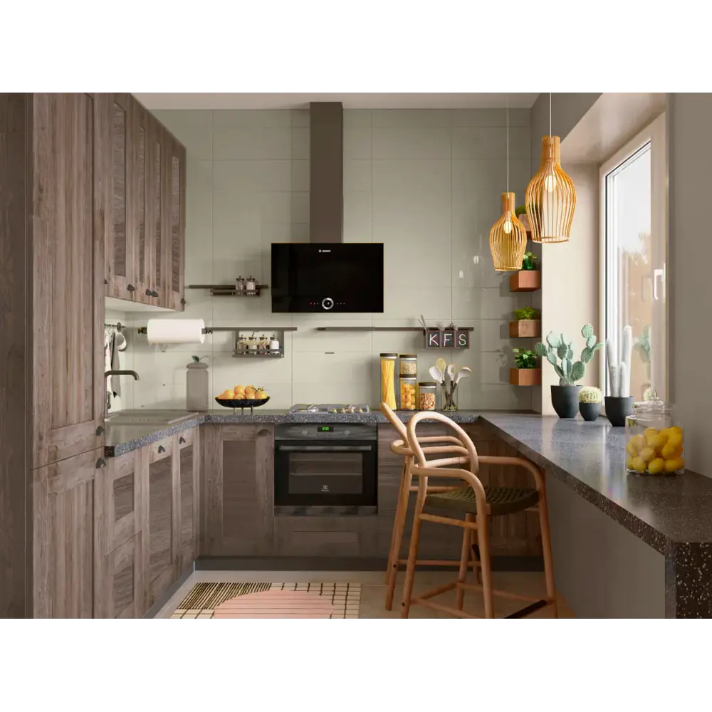 Фасад для кухонного ящика Delinia ID Рошаль 39,7×12,5 см в стиле тёмное дерево 86881107 STLM-0881224 - Вид №7