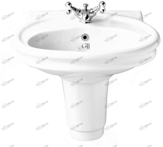 Подвесная раковина настенная овальная Gentry Home  белая sun-id-1440141