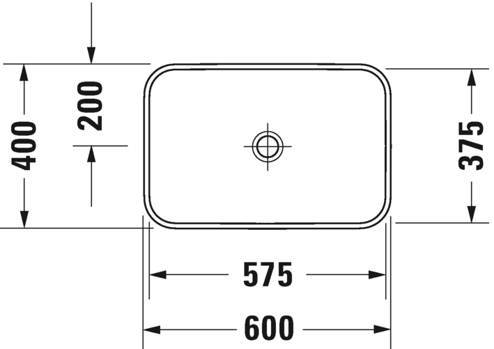 2359600000 Накладная раковина на столешницу  овальная Duravit Happy D.2 Plus - Вид №2