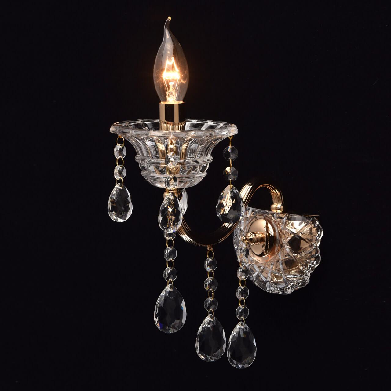 Бра хрустальное золотое "Селена 11" 482023401 MW-LIGHT СВЕЧА 00-3928183 Золото;прозрачный  - Вид №1