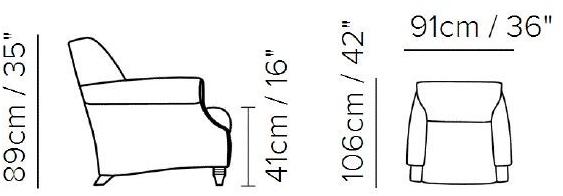 Natuzzi Кресло из ткани с подлокотниками Butterfly sun-id-1436371 - Вид №3