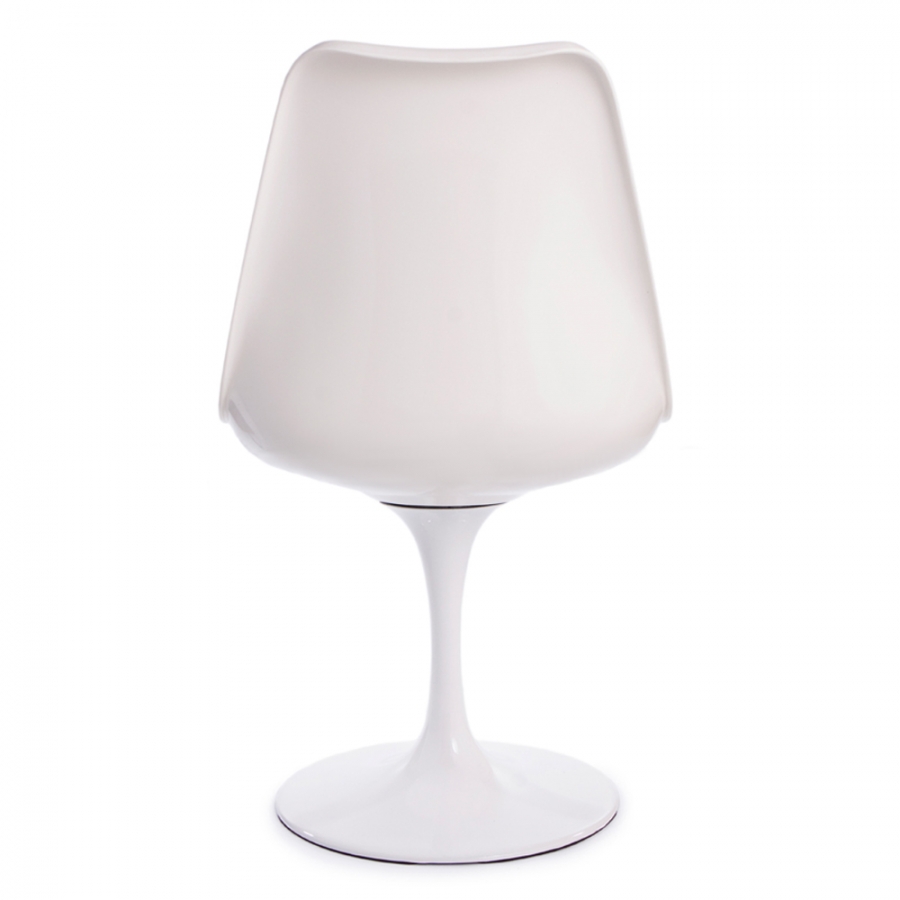 Стул пластиковый белый с зеленой подушкой Eero Saarinen Style Tulip Chair SOHO DESIGN ДИЗАЙНЕРСКИЕ, TULIP 131550 Белый;зеленый  - Вид №3