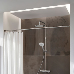 TKS20-1-S Стержень-зажим для занавесок для душа, 50 - 100 см. сделано, чтобы измерить. PHOS