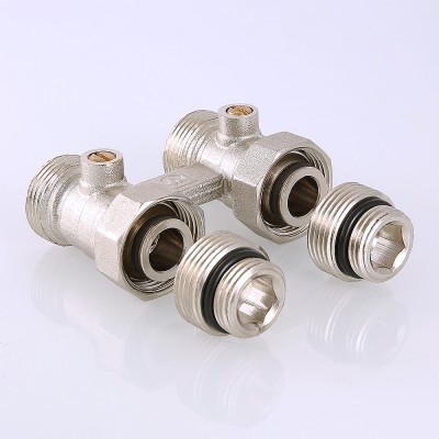 VT.345K.N.E04 Узел для нижнего подключения радиатора (комплект) Valtec 1/2" х 3/4, "евроконус"  - Вид №1