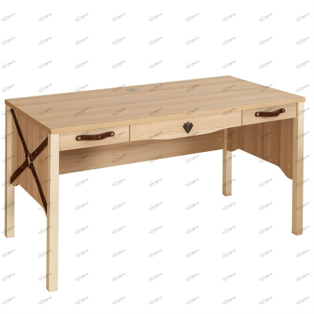 Письменный стол деревянный с ящиками светлый орех Royal L CILEK ROYAL 00-3832433 Бежевый Santreyd