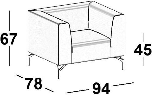 Luxy Мягкое кожаное кресло с подлокотниками Chic sun-id-1459561 - Вид №5