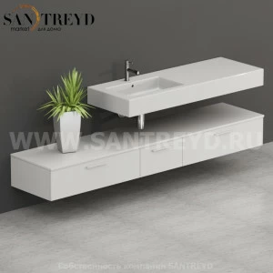 T22552BO2 Столешницы для использования в сочетании с тумбами и открытыми тумбами 225 см белая Globo ARREDO WOOD Италия