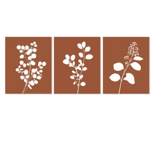 Постер-лайн Флора: триптих ботанических картин на холсте 40х60 см 89402391
