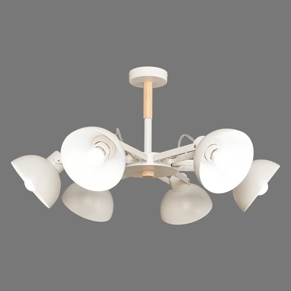 Люстра потолочная Anabel L1118-6, 6 ламп, 20 м², цвет белый LAMPLANDIA STLM-2162285 - Вид №3