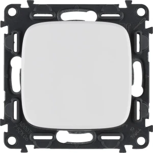 Valena ALLURE.Переключатель 10АХ 250В с лицевой панелью.Безвинтовые зажимы.Белый