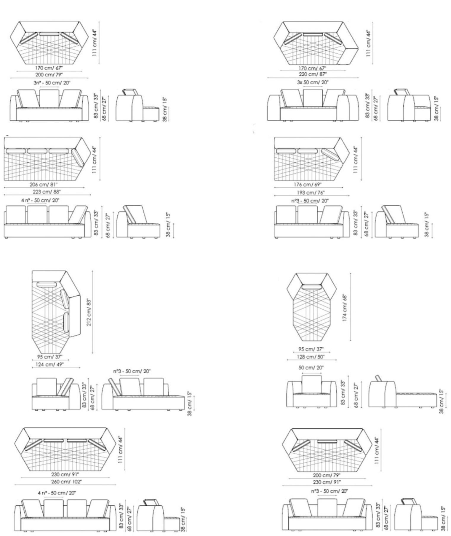 Bonaldo Модульный диван из ткани Panorama sun-id-1354078 - Вид №3
