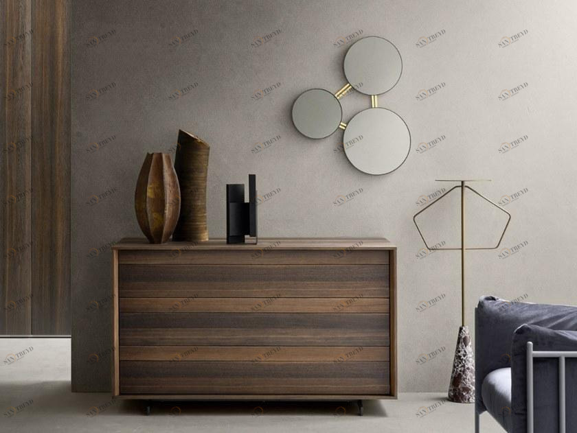 ZANETTE Комод из лакированного дерева со встроенными ручками Push sun-id-1394659