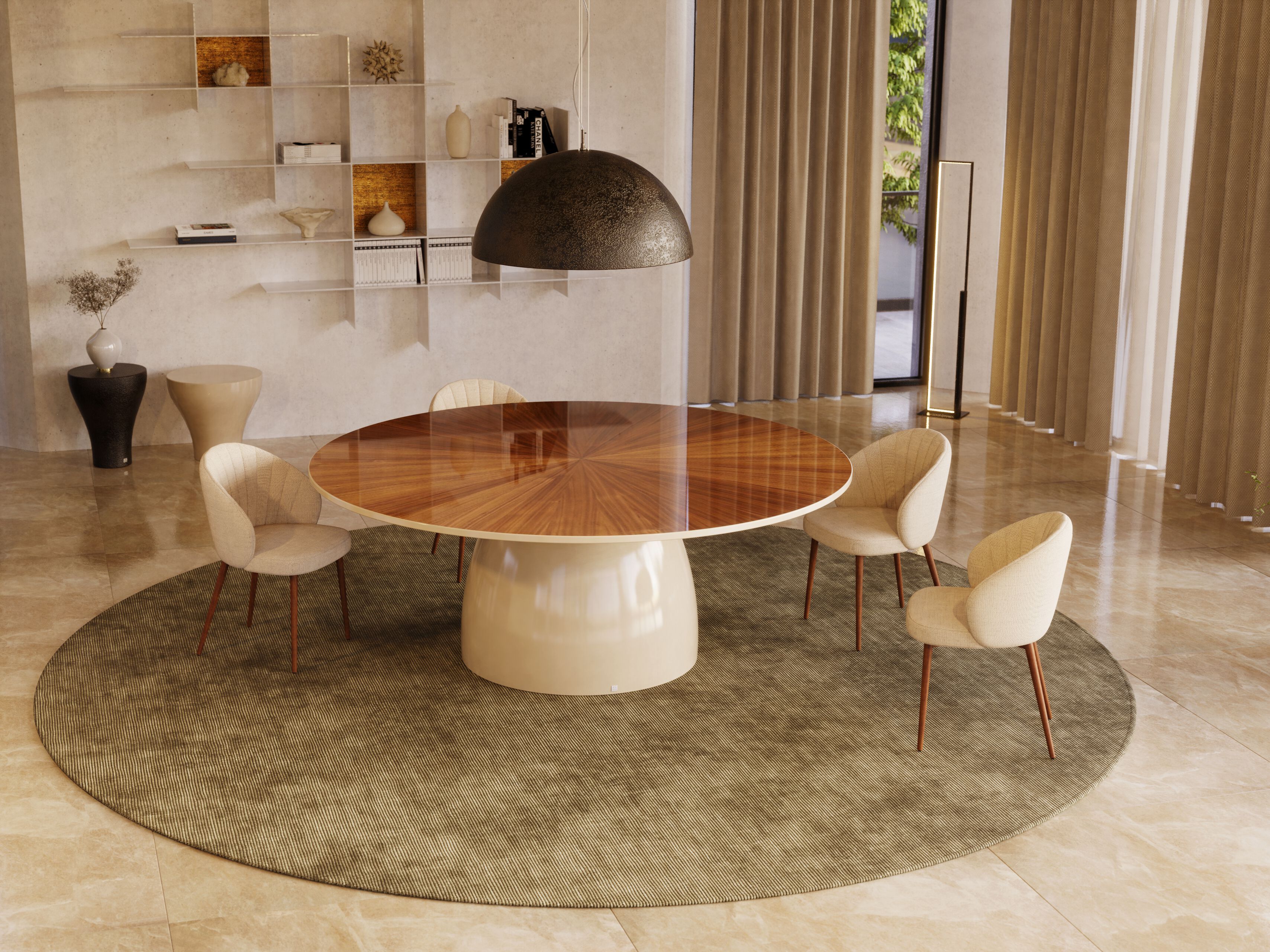 Круглый стол из стекловолокна и шиповник GANSK BARREL ARCH-00153156 - Вид №5