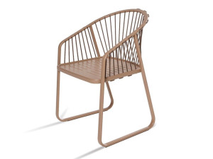 Садовый стул из нержавеющей стали с подлокотниками