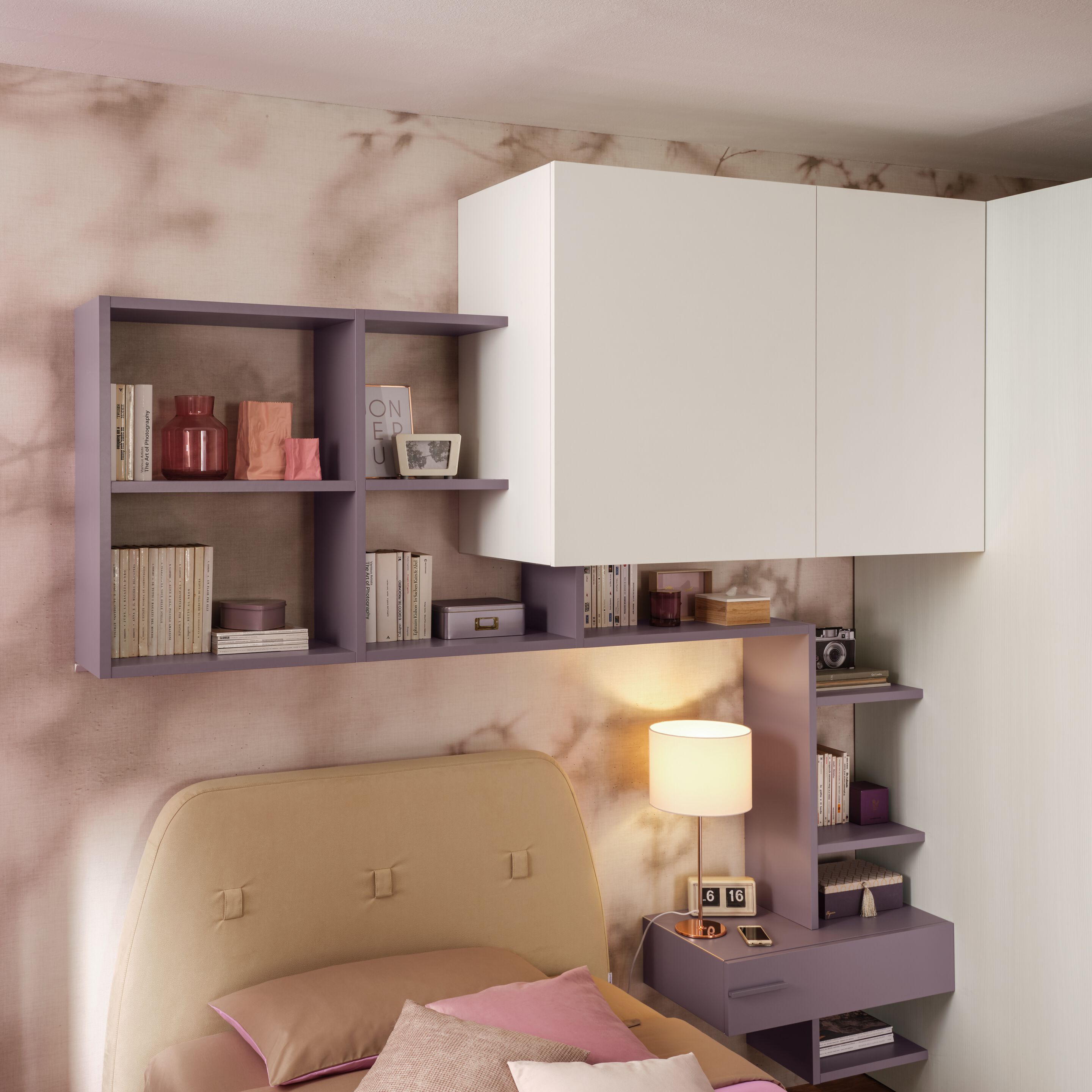 Спальня с гардеробной и мягкой кроватью Moretti Compact YC320 ARCH-00006689 - Вид №4