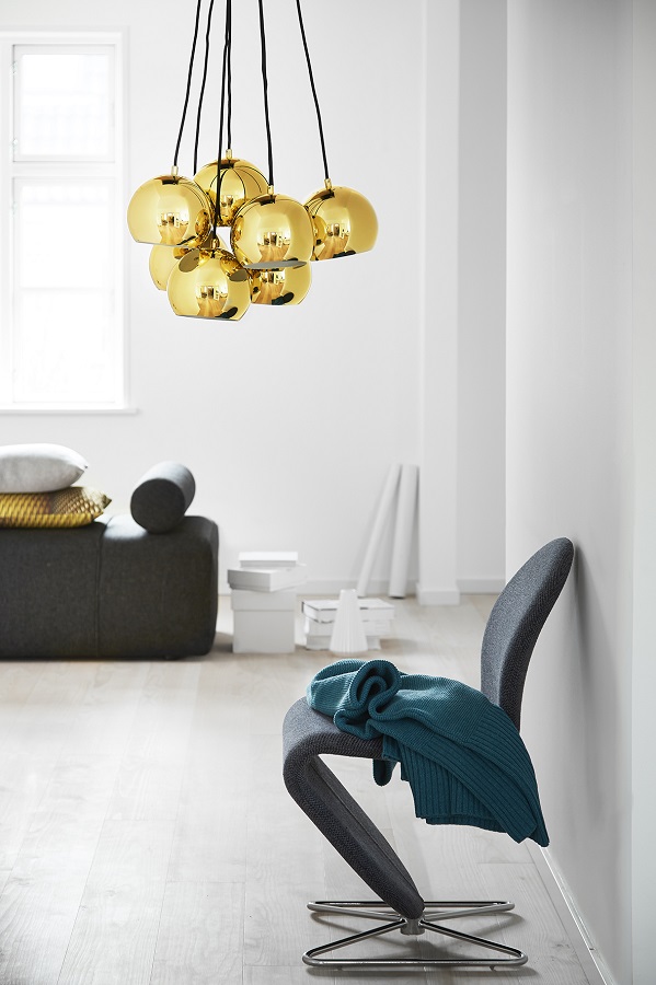 14232105001 Люстра ball, 7 плафонов, 120 см, медь в глянце Frandsen  - Вид №1