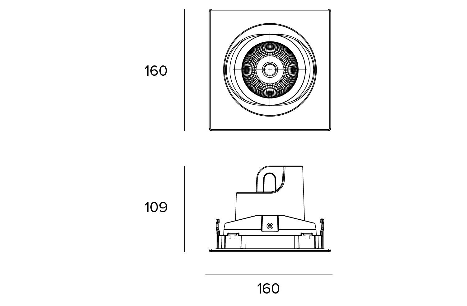 Регулируемый встраиваемый прожектор TARGETTI магазин ARCH-00053434 - Вид №3