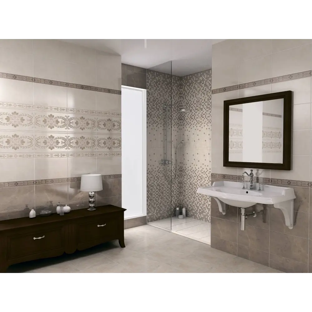 Плитка настенная Kerama Marazzi Мармион 25x40 см 1.1 м² цвет бежевый 82688069 STLM-2060157 - Вид №1