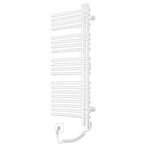 Полотенцесушитель электрический Арго Бригантина-Э 500x1000 мм 180 Вт с терморегулятором лесенка цвет белый