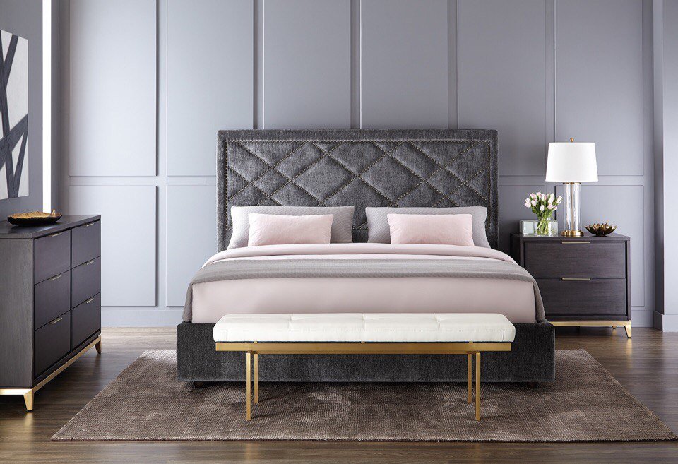 Кровать двуспальная 160х200 черная Stein ICON DESIGNE ДИЗАЙНЕРСКИЕ 177960 Черный  - Вид №1