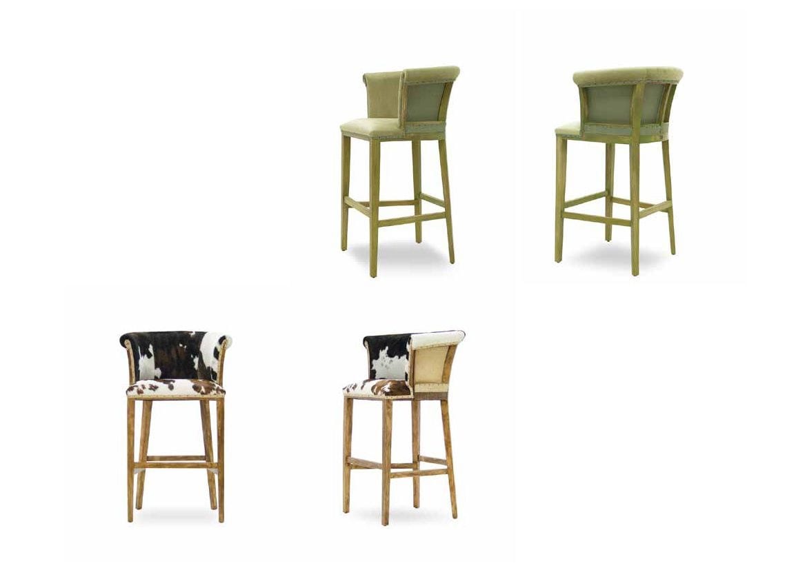 Высокий тканевый табурет с подставкой для ног со спинкой CREARTE COLLECTIONS Casino Essence ARCH-00065358 - Вид №20