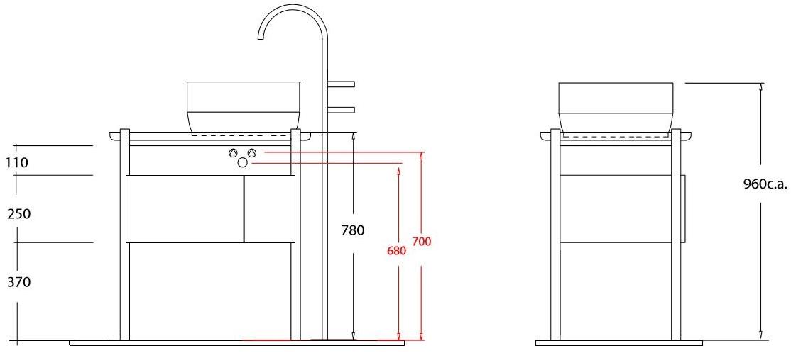 Olympia Ceramica Тумба под умывальник из дерева Ukiyo-e Mouk - Вид №12