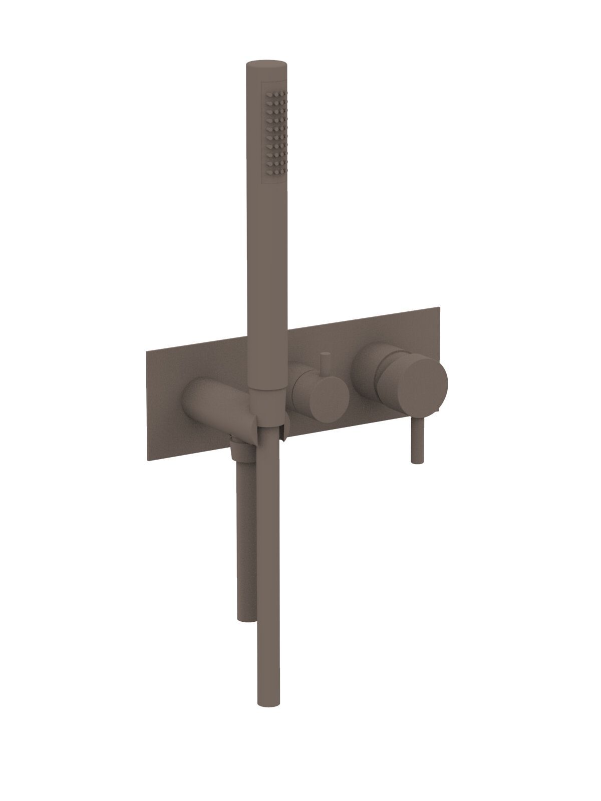 Настенный смеситель для ванны с 3 отверстиями и ручным душем Rubinetterie Frattini отдельная эстетика ARCH-00136591 - Вид №8