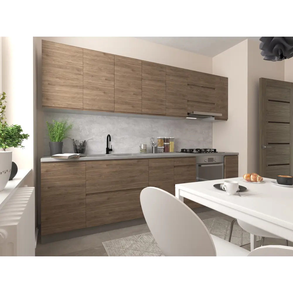 Фасад кухонного шкафа Токио 32x102.1 см KONSENSA ЛДСП цвет темное дерево 89421129 STLM-2118001 Токио темное дерево - Вид №9