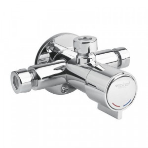 8133 Idral Настенный самозакрывающийся смеситель для душа серии MINIMAL с кнопкой и внешним водоснабжением