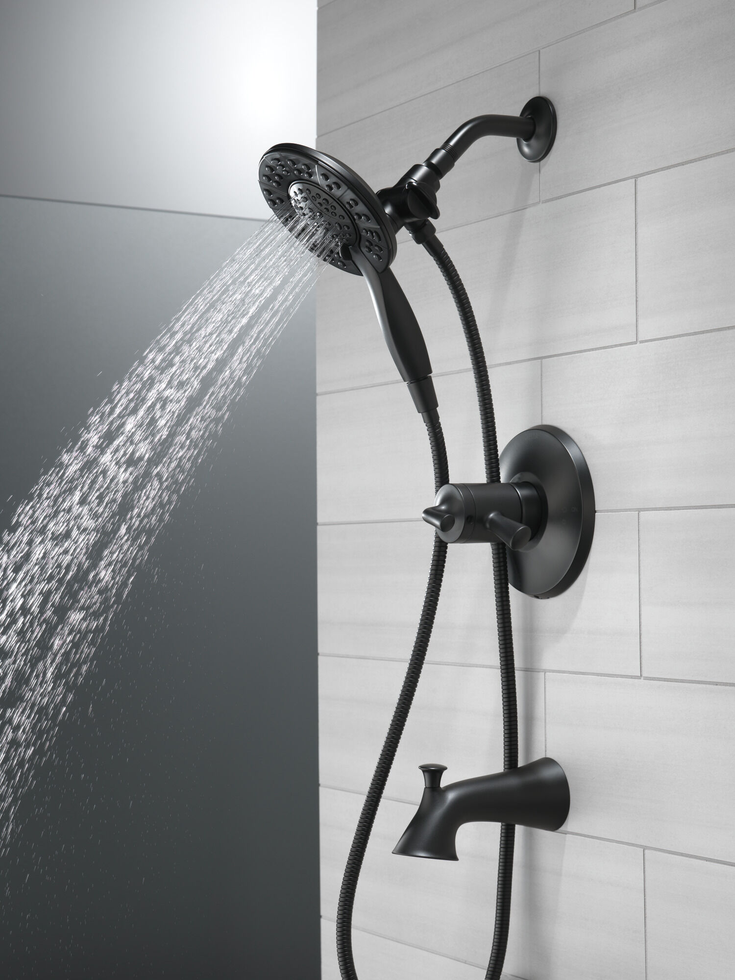 T17433-BL-I Ванна и облицовка для душа Monitor 17 Series Delta Faucet Kayra Матовый черный - Вид №7
