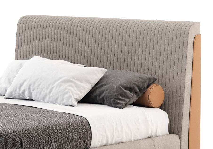 Двуспальная кровать из микрофибры с мягким изголовьем Stylish Club His &amp ARCH-00099439 - Вид №4