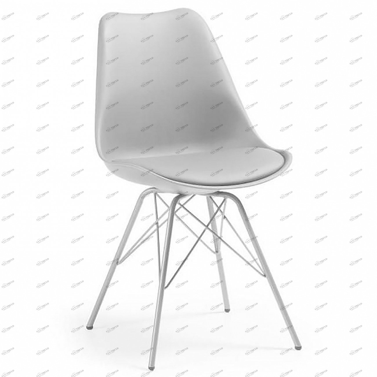 Стул Lars серый с металлическими ножками ткань серый от La Forma LA FORMA  147877 Серый 