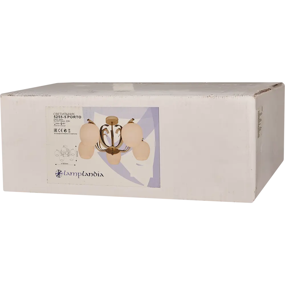Люстра 5255-5 Porto 5хЕ14х40 Вт цвет бежевый LAMPLANDIA STLM-2099728 - Вид №7