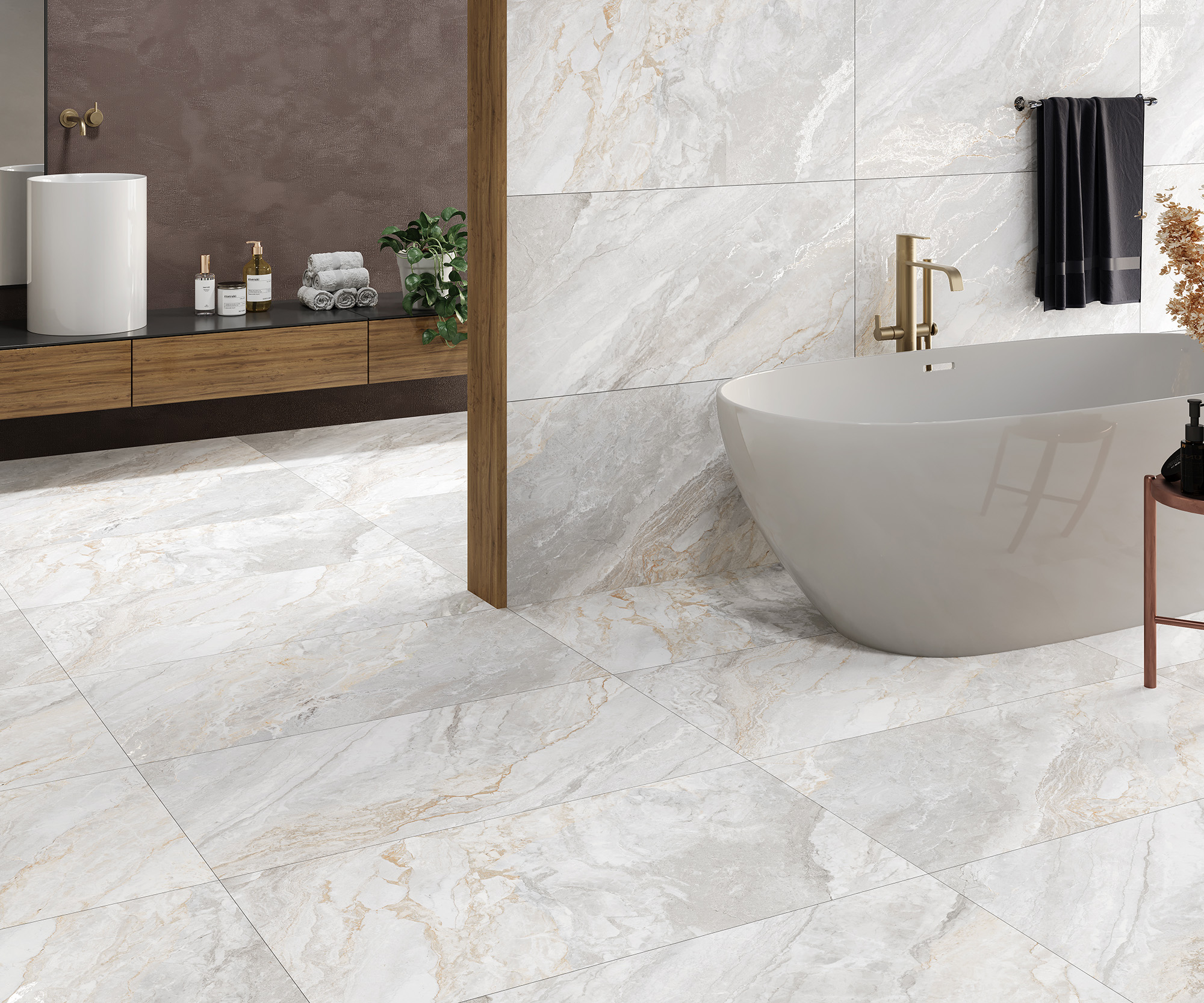 TRIVOLA BIANCO — Элегантность натурального камня CR4016-A Arcadia Ceramica