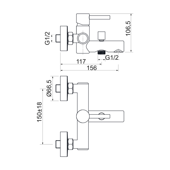 25-05L YOTA  Смеситель для ванны  ARGO kran  - Вид №1