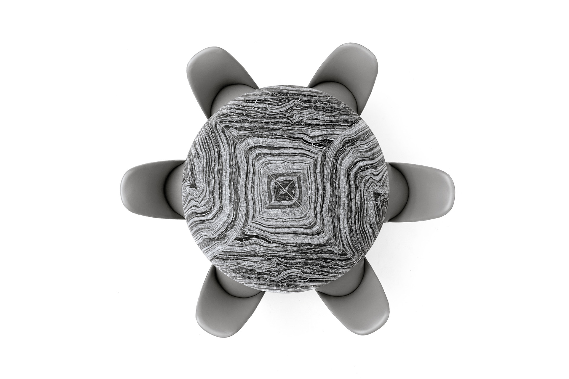 3915 Mirage круглый стол с мраморной столешницей - giorgio collection - Вид №4