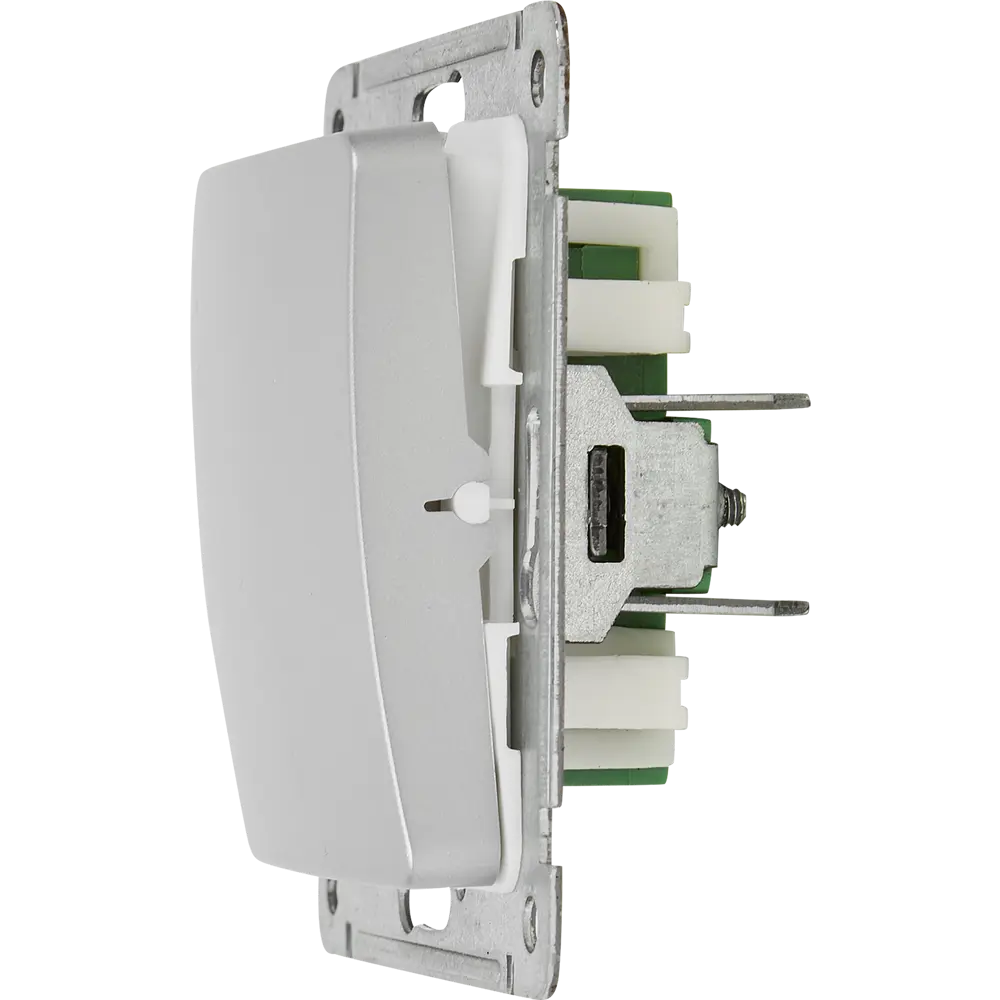 Переключатель встраиваемый Hegel Мастер 1 клавиша цвет серебро STLM-2053958 - Вид №4