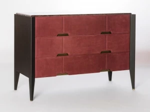 Bellotti Ezio Деревянный комод с ящиками, обтянутый кожей нубук Delfi 2017-32