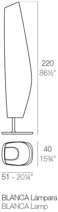 VONDOM Напольный светодиодный торшер из полиэтилена Moma 46050 - Вид №1