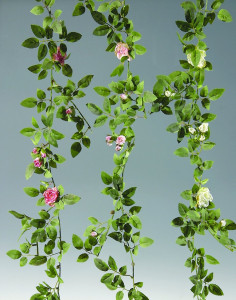 3253 500 a2 Гирлянда из искусственных роз с мини-розами, 180 см, светло-розовая H-andreas