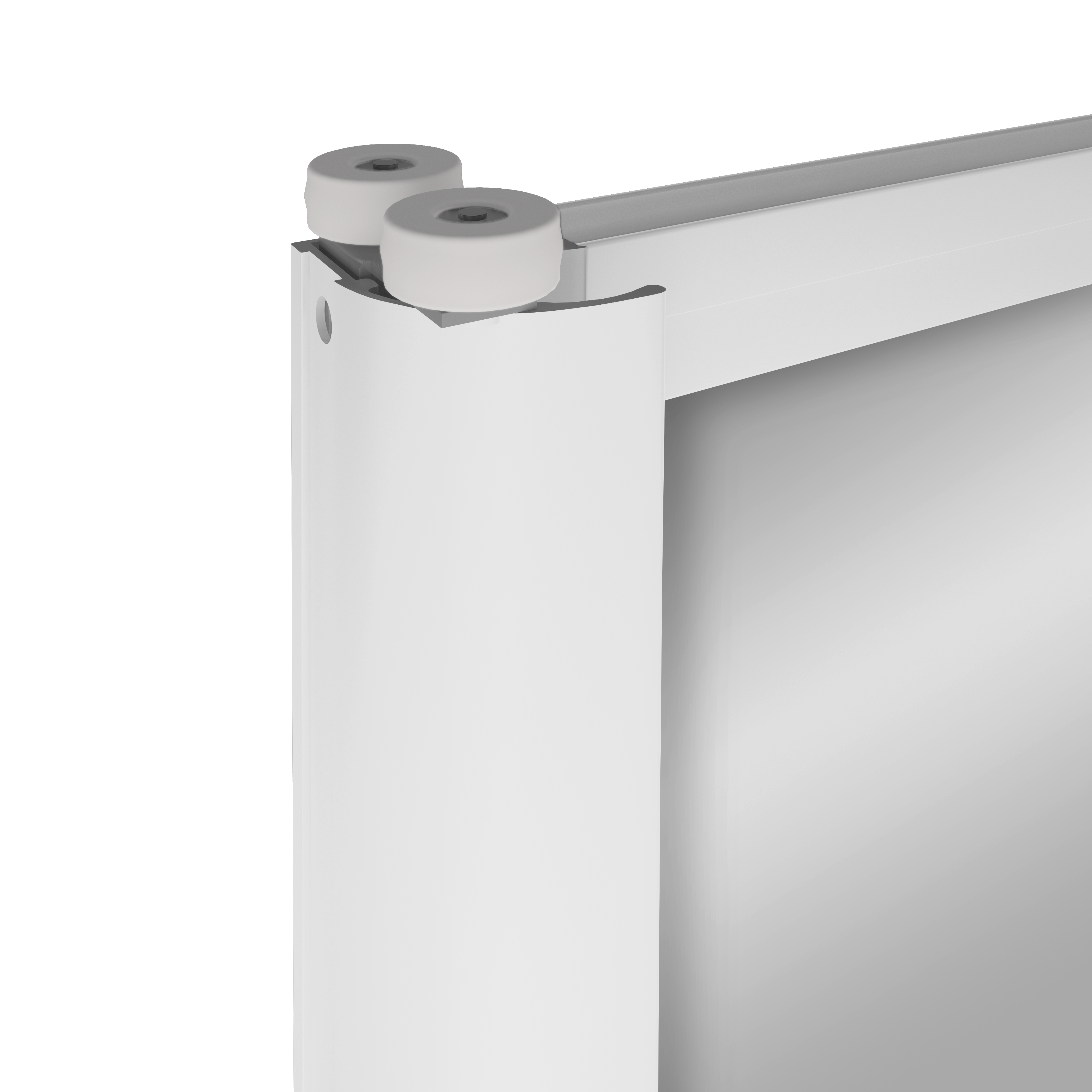 Дверь-купе Spaceo с зеркалом 2255×604 мм белый Santreyd 82362535 STLM-0025481 - Вид №2